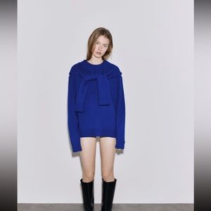 Zara Knotted 100% wool sweater
